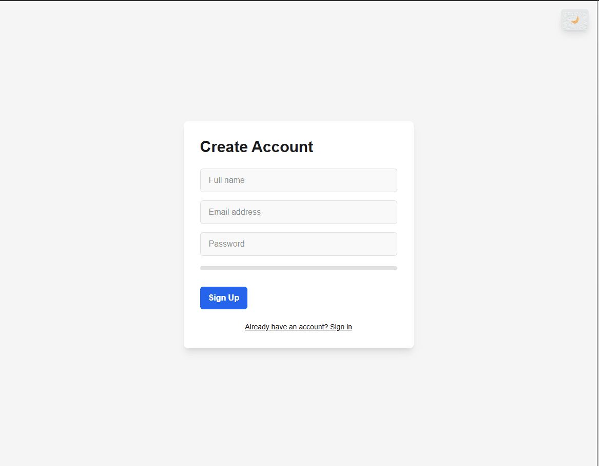 login Application Screenshot